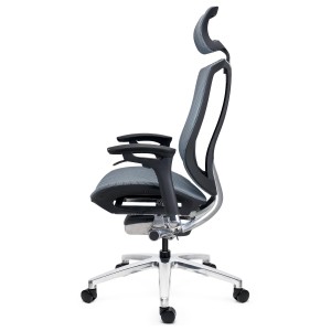Silla Ergonómica OPTIMA, Reposacabezas, Estructura Metal, Azul
