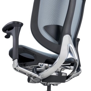 Silla Ergonómica OPTIMA, Reposacabezas, Estructura Metal, Azul