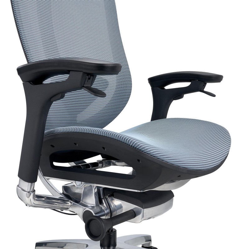 Silla Ergonómica OPTIMA, Estructura Metal, Uso Profesional, Azul