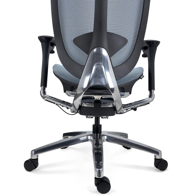 Silla Ergonómica OPTIMA, Estructura Metal, Uso Profesional, Azul