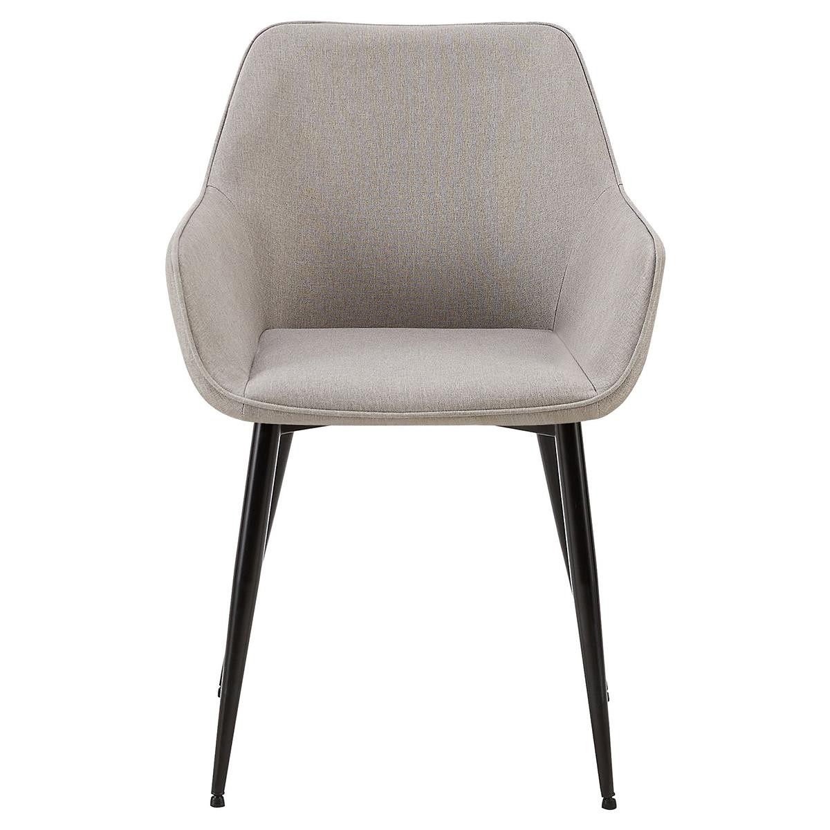 Silla de Confidente MAYA, Tapizado de Tela, Patas Negras, en color Negro