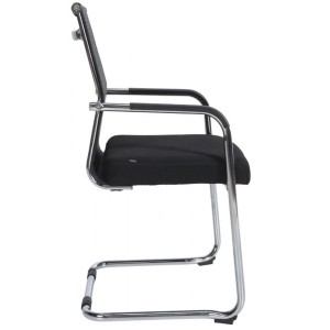Silla de Confidente ORES, Estructura Metálica Negra, en Malla Transpirable color Negro