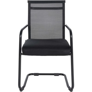 Silla de Confidente ORES, Estructura Metálica Negra, en Malla Transpirable color Negro 2