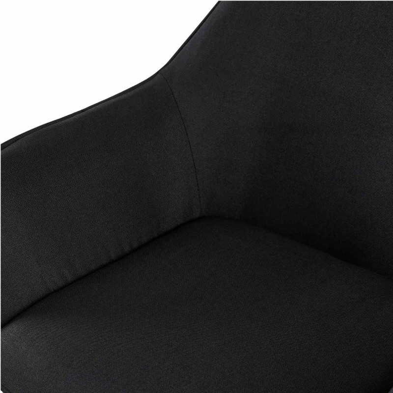 Silla de Confidente MAYA, Patas Negras, en Terciopelo color Negro