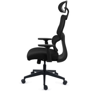 Silla Ergonómica TUDOR, Con Percha, Uso 8H, Malla Acolchada, Negro  2