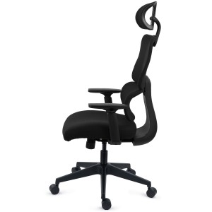 Silla Ergonómica TUDOR, Con Percha, Uso 8H, Malla Acolchada, Negro 
