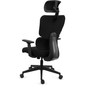 Silla Ergonómica TUDOR, Con Percha, Uso 8H, Malla Acolchada, Negro 