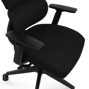 Silla Ergonómica TUDOR, Con Percha, Uso 8H, Malla Acolchada, Negro 