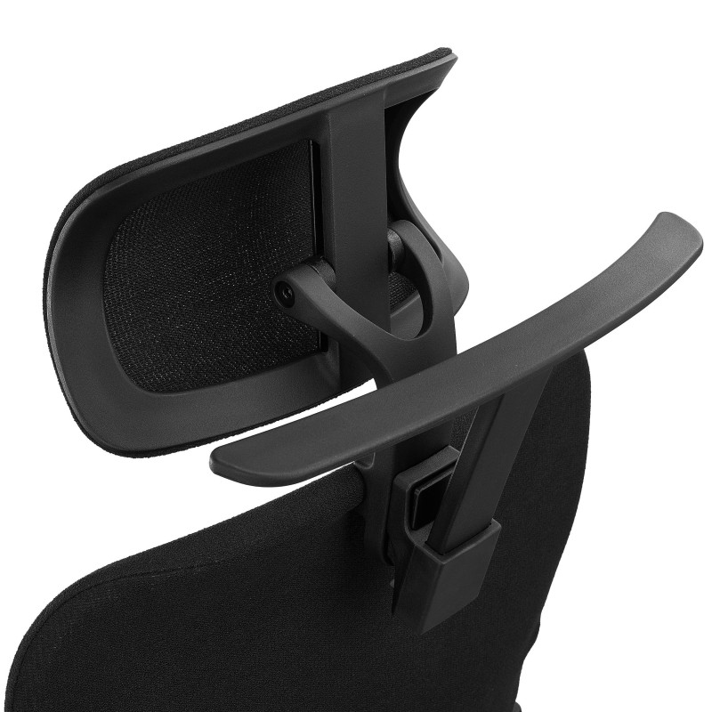 Silla Ergonómica TUDOR, Con Percha, Uso 8H, Malla Acolchada, Negro 