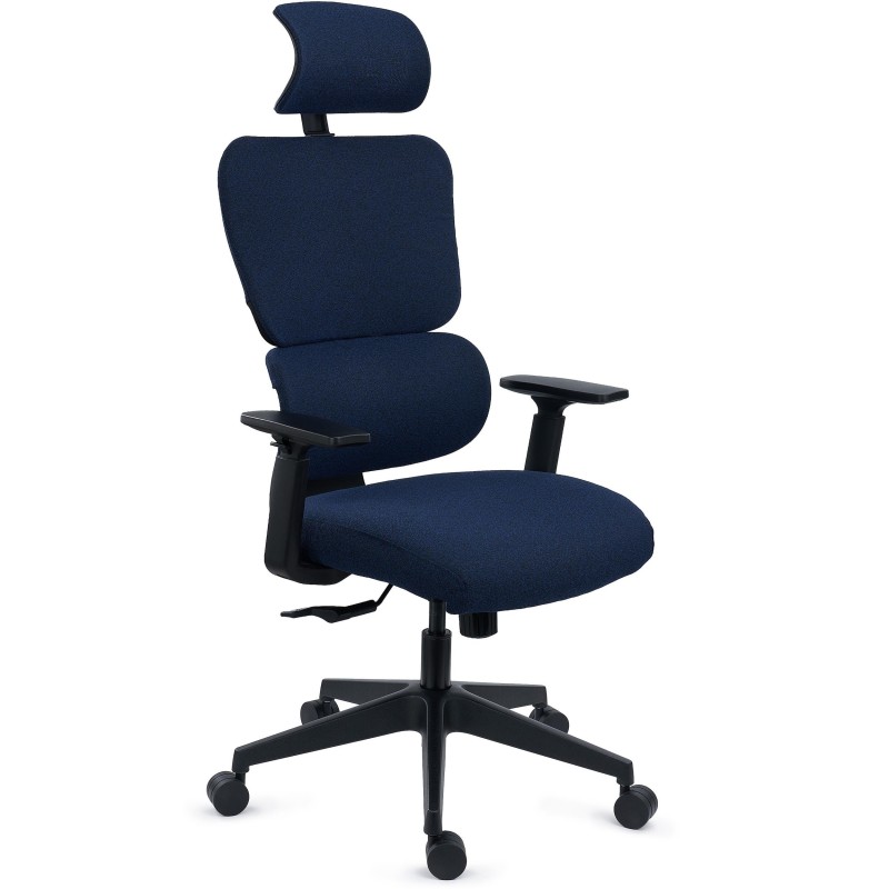 Silla Ergonómica TUDOR, Con Percha, Uso 8H, Malla Acolchada, Negro 