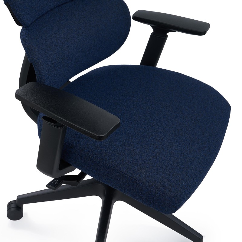 Silla Ergonómica TUDOR, Con Percha, Uso 8H, Malla Acolchada, Negro 