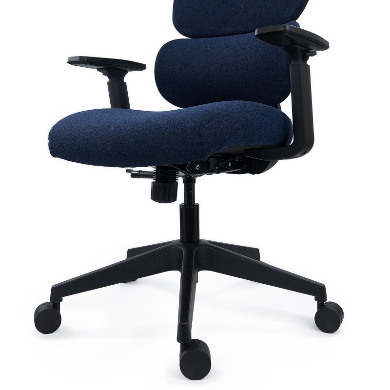 Silla Ergonómica TUDOR, Con Percha, Uso 8H, Malla Acolchada, Negro 