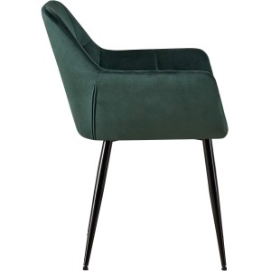 Lote de 2 Sillas de Confidente AMISA en Terciopelo color Negro