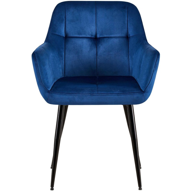 Lote de 2 Sillas de Confidente AMISA en Terciopelo color Negro