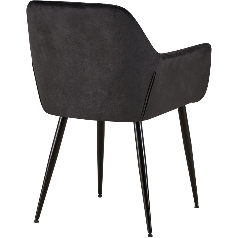 Lote de 2 Sillas de Confidente AMISA en Terciopelo color Negro