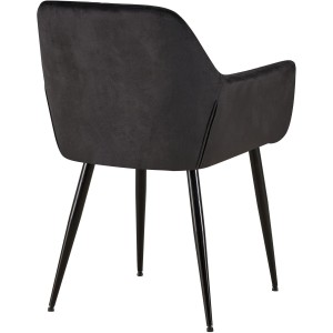 Lote de 2 Sillas de Confidente AMISA en Terciopelo color Negro