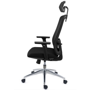 Silla de Oficina Ergonómica ASTRA LUX, Reposacabezas, En Negro