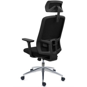 Silla de Oficina Ergonómica ASTRA LUX, Reposacabezas, En Negro