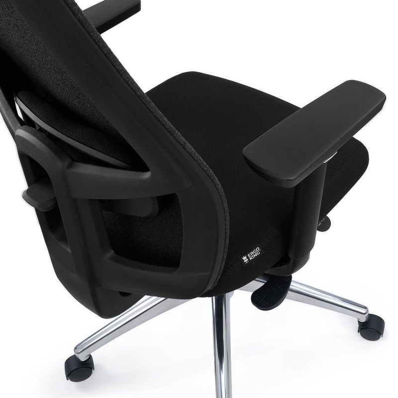 Silla de Oficina Ergonómica ASTRA LUX, Reposacabezas, En Negro