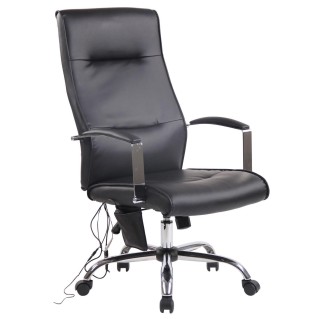 Silla de Oficina PONTIAC MASAJE PIEL, color Negro