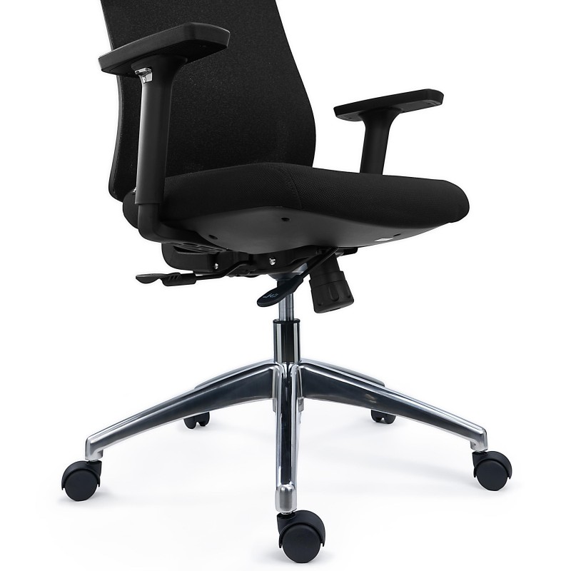 Silla de Oficina Ergonómica ASTRA LUX, Reposacabezas, En Negro