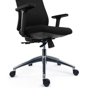 Silla de Oficina Ergonómica ASTRA LUX, Reposacabezas, En Negro