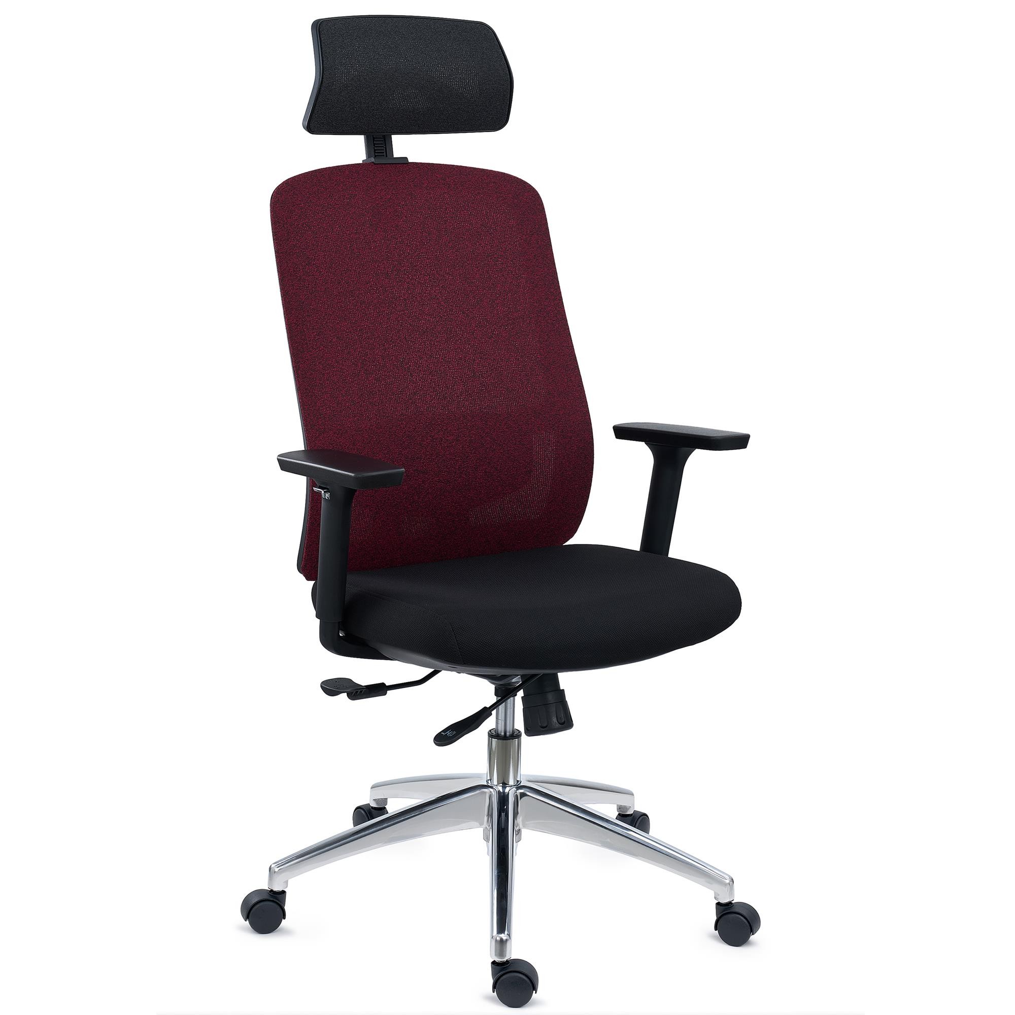 Silla Ergonómica ASTRA LUX, Reposacabezas, Asiento Ajuste Profundidad, Mecanismo Sincro, Uso 8H, Negro