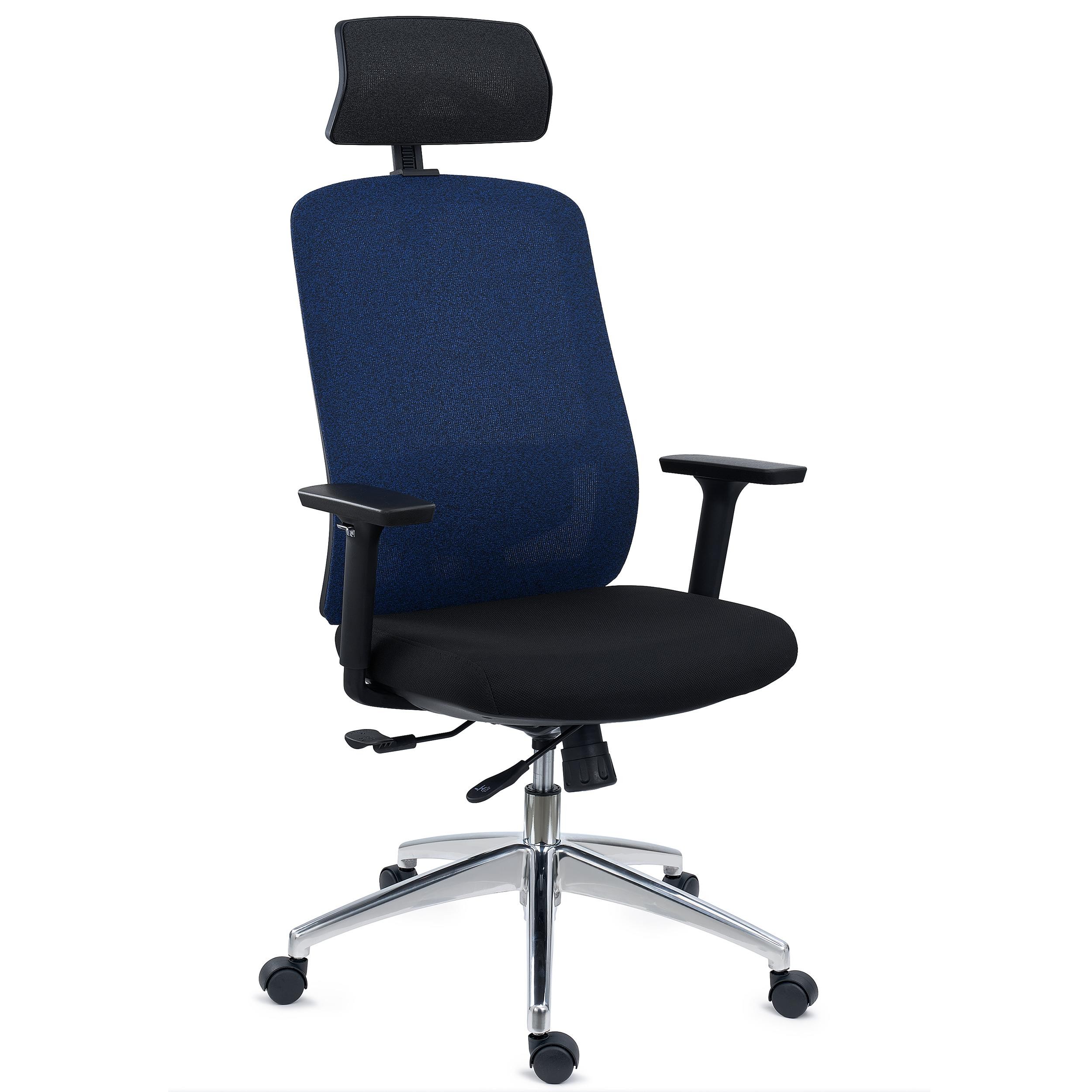 Silla Ergonómica ASTRA LUX, Reposacabezas, Asiento Ajuste Profundidad, Mecanismo Sincro, Uso 8H, Negro