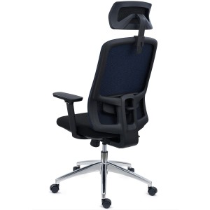 Silla de Oficina Ergonómica ASTRA LUX, Reposacabezas, En Negro