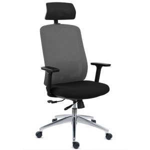 Silla de Oficina Ergonómica ASTRA LUX, Reposacabezas, En Negro