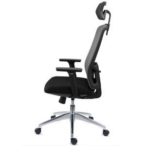 Silla de Oficina Ergonómica ASTRA LUX, Reposacabezas, En Negro