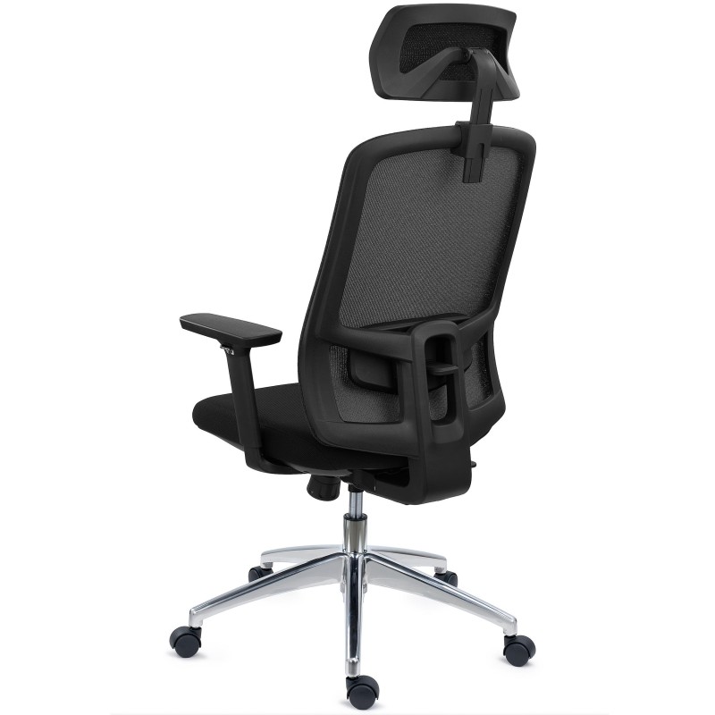 Silla de Oficina Ergonómica ASTRA LUX, Reposacabezas, En Negro