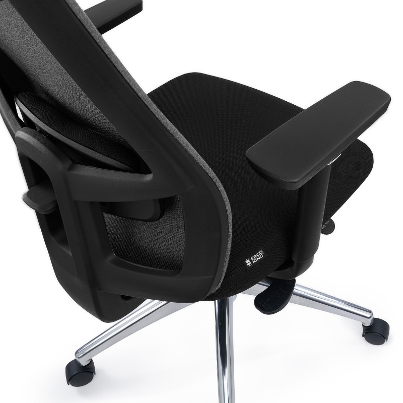 Silla de Oficina Ergonómica ASTRA LUX, Reposacabezas, En Negro