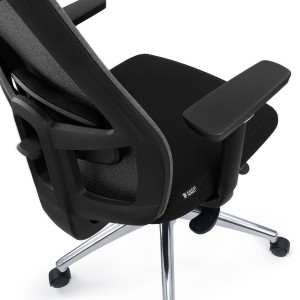 Silla de Oficina Ergonómica ASTRA LUX, Reposacabezas, En Negro