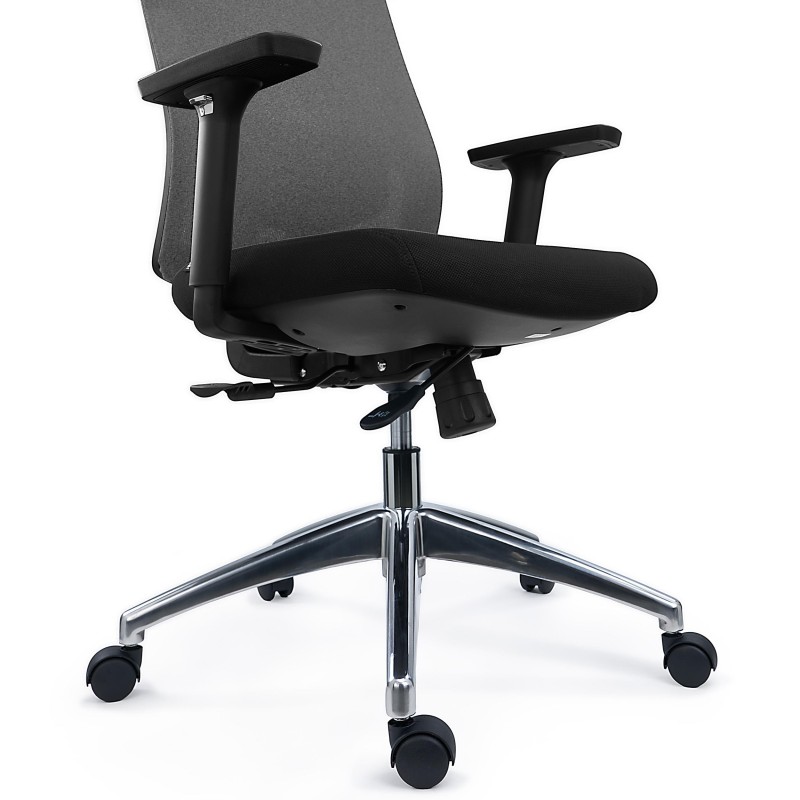 Silla de Oficina Ergonómica ASTRA LUX, Reposacabezas, En Negro