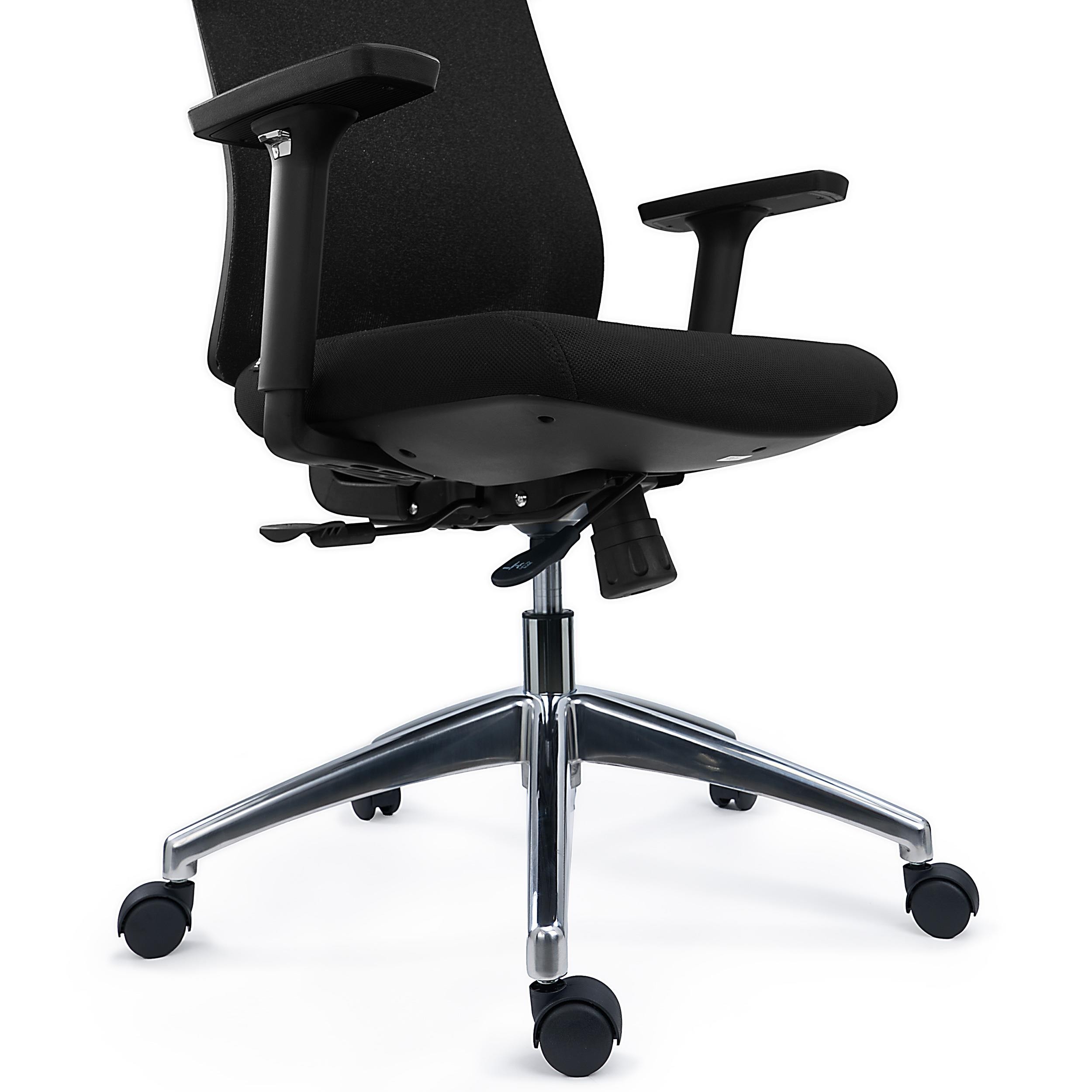 Silla Ergonómica ASTRA, Asiento Ajuste Profundidad, Mecanismo Sincro, Uso Intensivo 8H, Negro