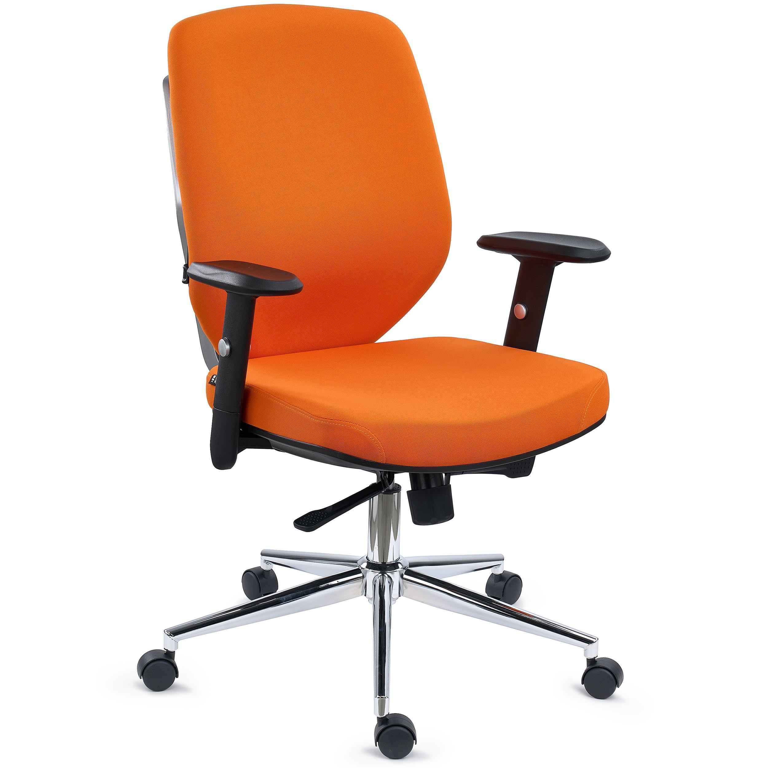 Silla de Oficina TRAFIC, Respaldo con Soporte Lumbar, Gran Acolchado, Robusta, En Tela Negra