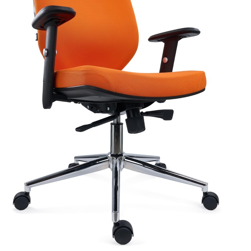 Silla de Oficina Ergonómica TRAFIC, Espuma Inyectada, Tela Negra