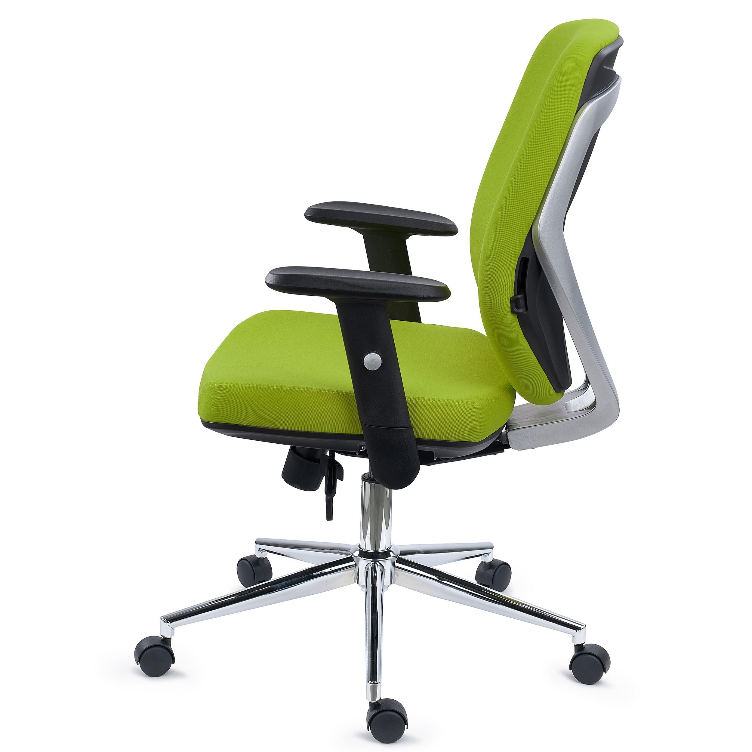 Silla de Oficina TRAFIC, Respaldo con Soporte Lumbar, Gran Acolchado, Robusta, En Tela Negra