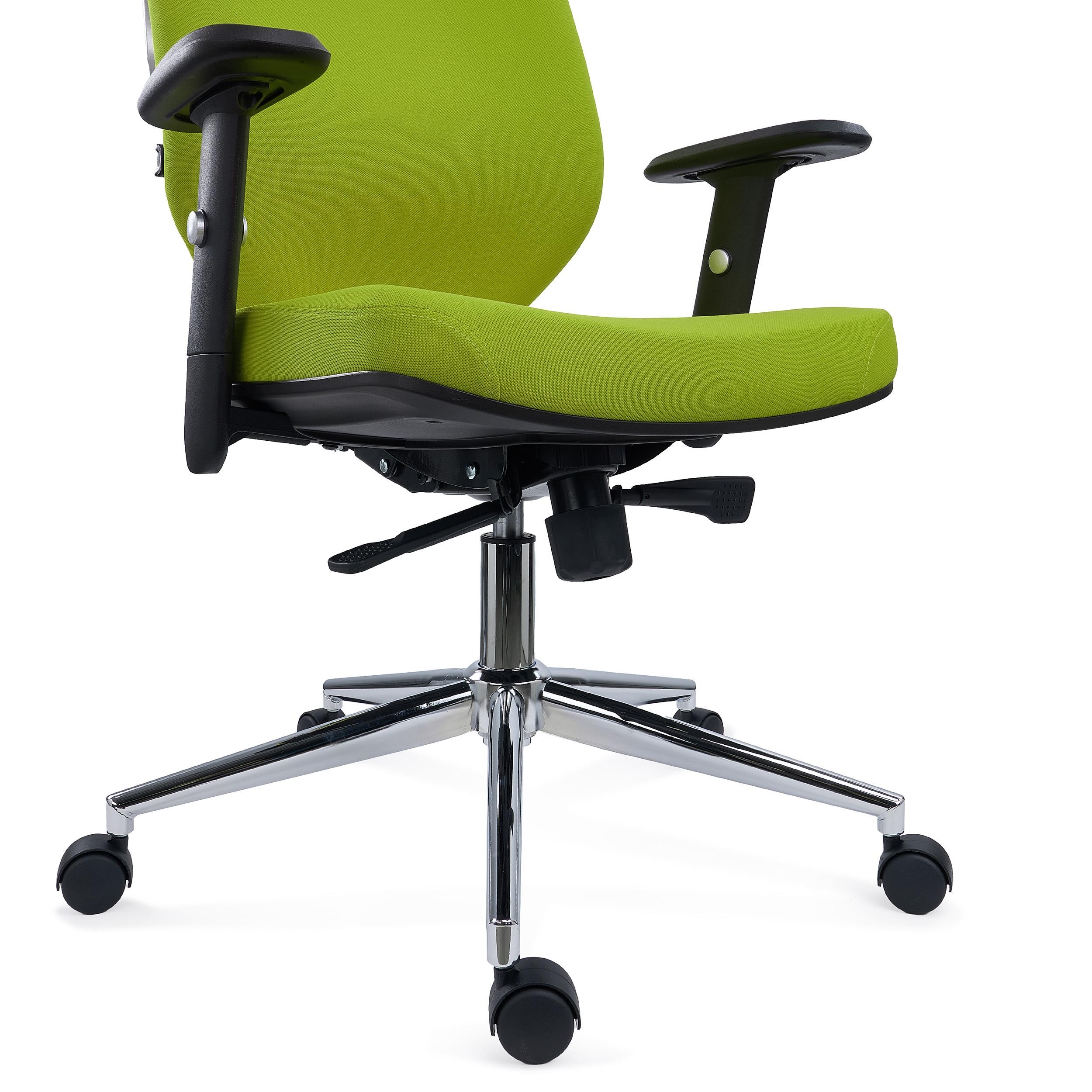 Silla de Oficina TRAFIC, Respaldo con Soporte Lumbar, Gran Acolchado, Robusta, En Tela Negra