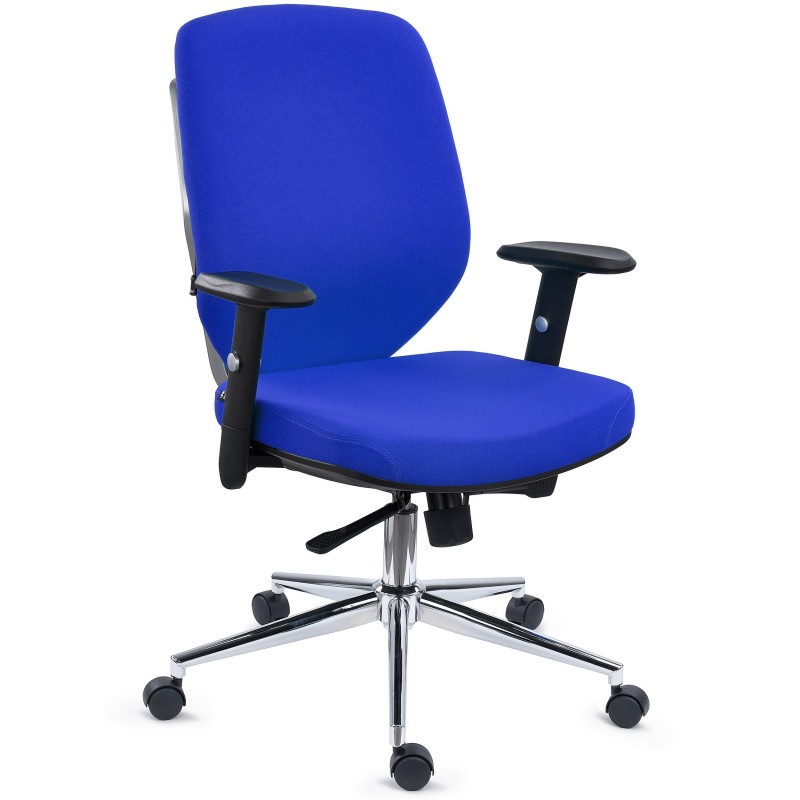 Silla de Oficina Ergonómica TRAFIC, Espuma Inyectada, Tela Negra