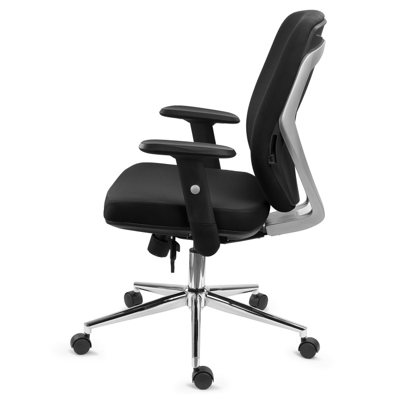 Silla de Oficina Ergonómica TRAFIC, Espuma Inyectada, Tela Negra
