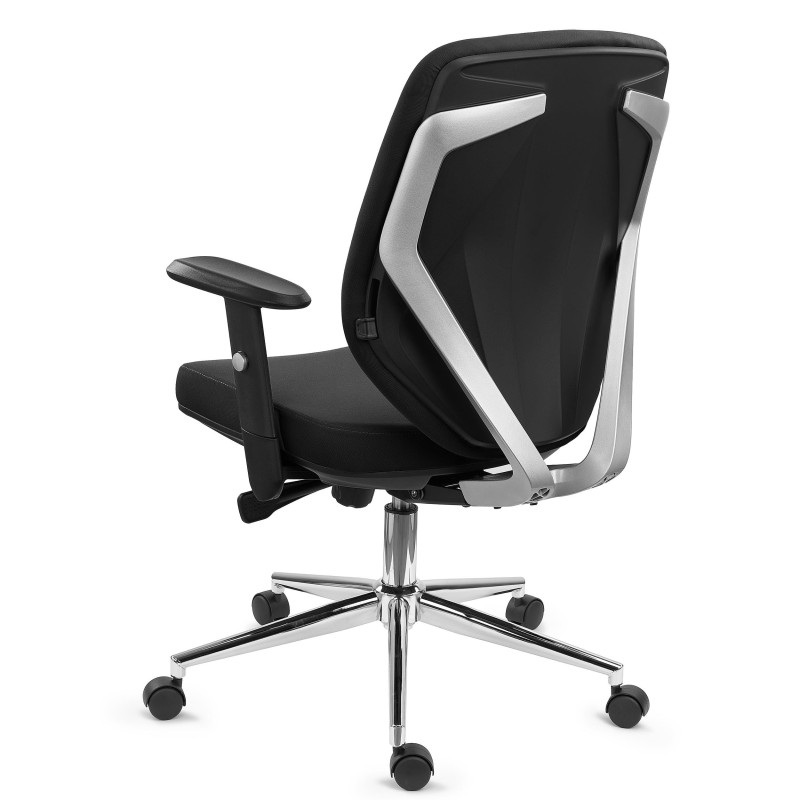 Silla de Oficina Ergonómica TRAFIC, Espuma Inyectada, Tela Negra