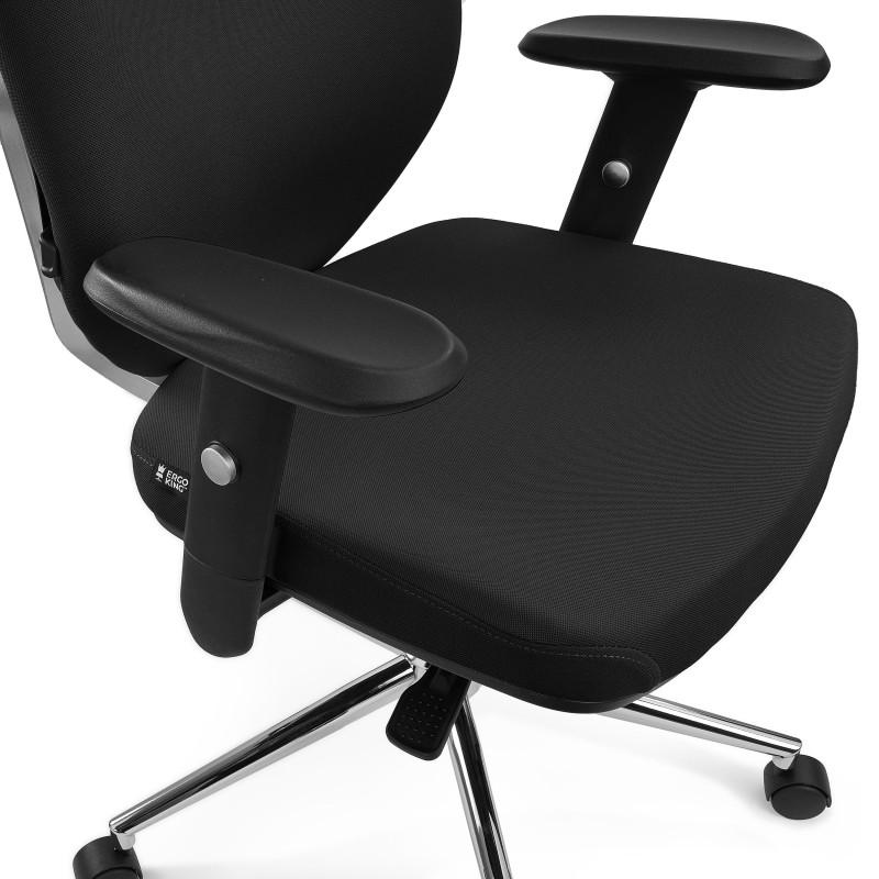 Silla de Oficina Ergonómica TRAFIC, Espuma Inyectada, Tela Negra