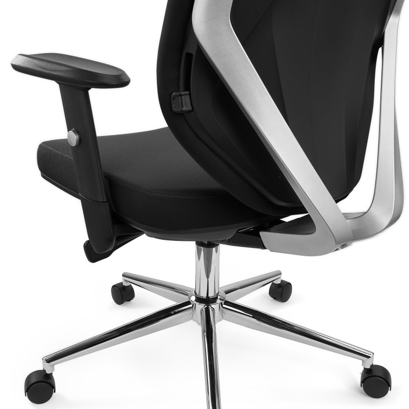 Silla de Oficina Ergonómica TRAFIC, Espuma Inyectada, Tela Negra