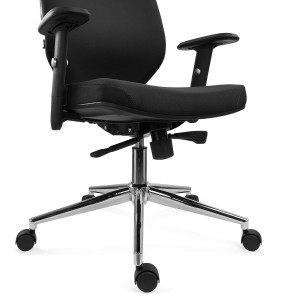 Silla de Oficina Ergonómica TRAFIC, Espuma Inyectada, Tela Negra