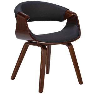 Silla de Confidente MARGOT, marco de madera, color negro