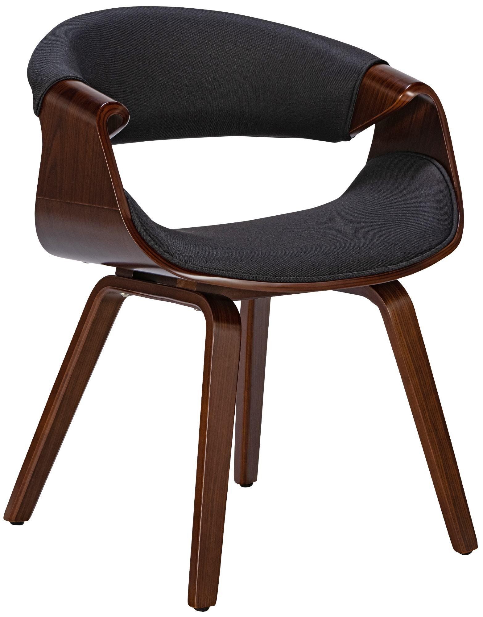 Silla de Confidente MARGOT, Diseño Exclusivo, Estructura en Madera, color Negro