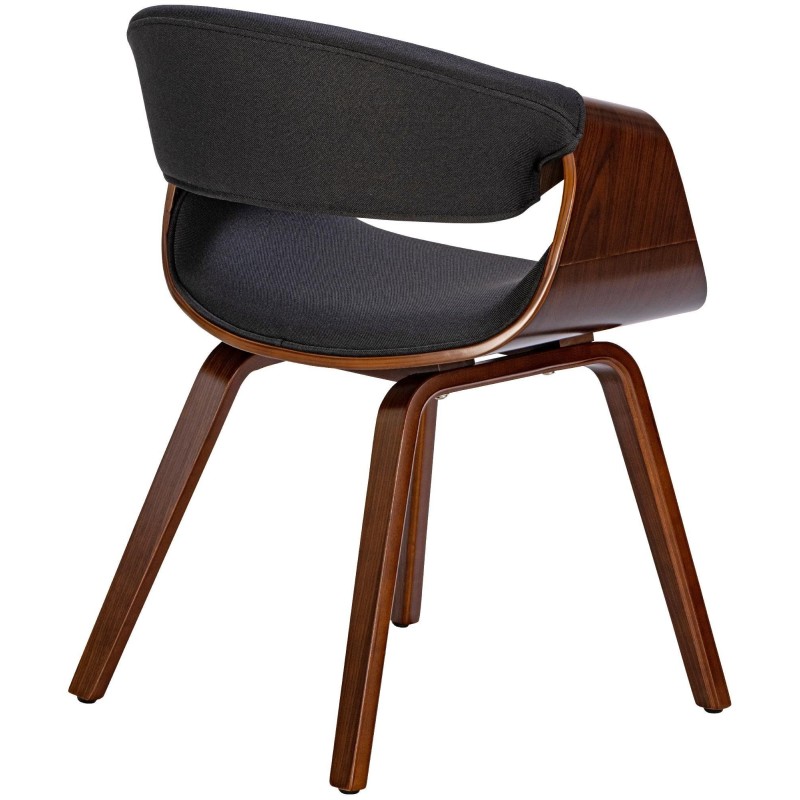 Silla de Confidente MARGOT, marco de madera, color negro
