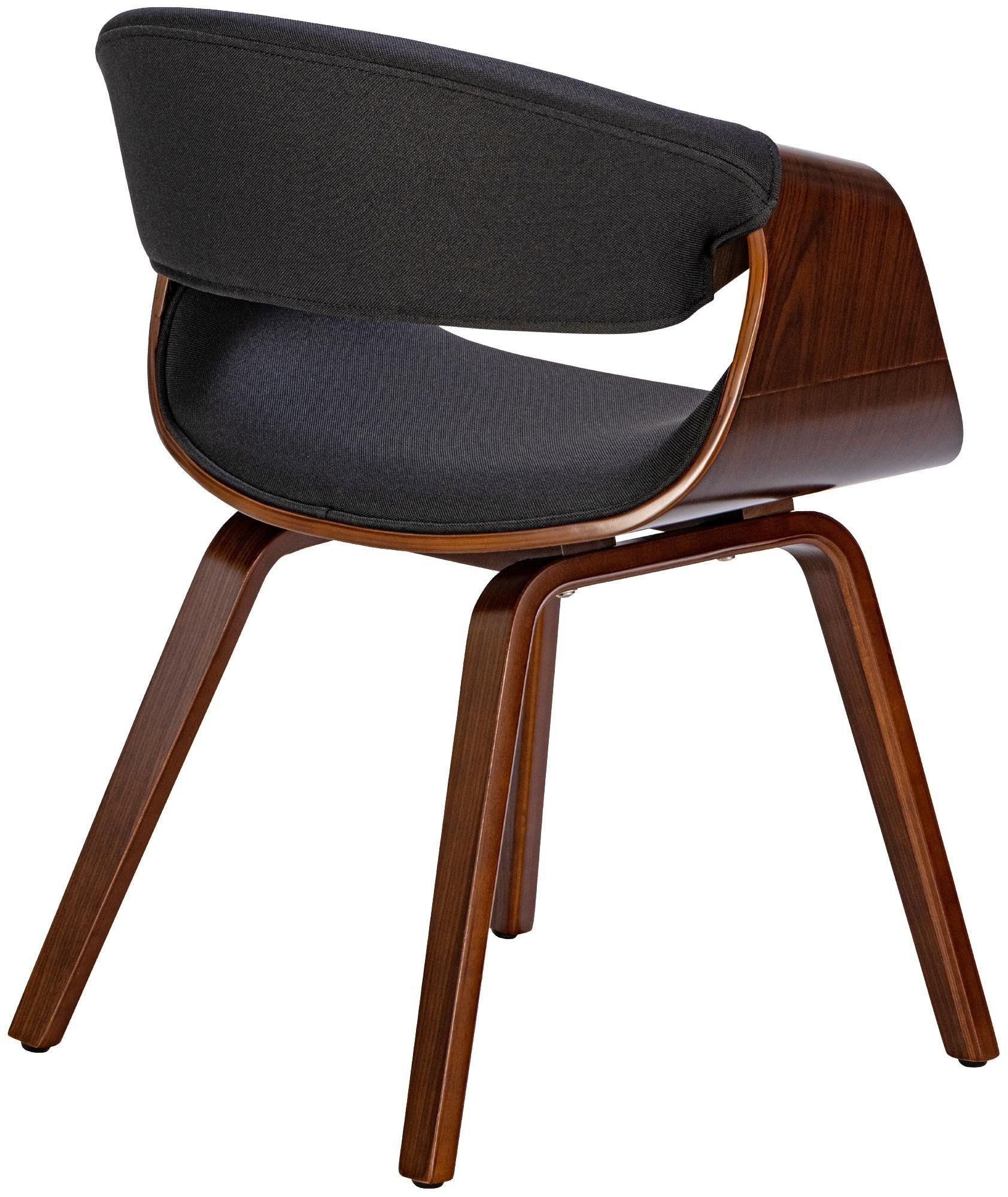 Silla de Confidente MARGOT, Diseño Exclusivo, Estructura en Madera, color Negro